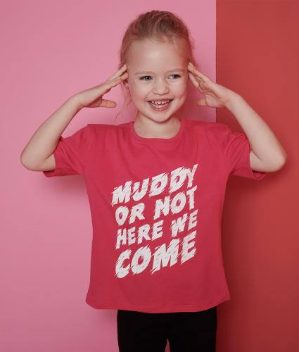 Pretty Muddy Kids Slogan T-shirt Age 3-4 Years