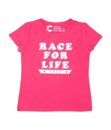 Race for Life 2022 Dated Pink Teens T-shirt