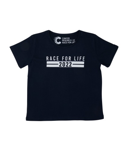 Race for Life 2022 Dated Young Kids T-Shirt - Blue