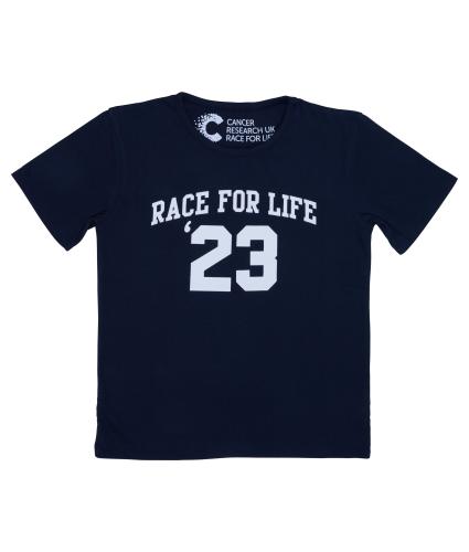 Race for Life 2023 Dated Young Kids T-Shirt - Blue