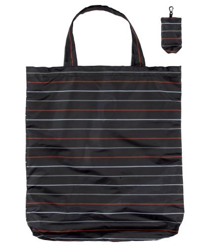 Stripes Foldaway Keyring Shopping Bag