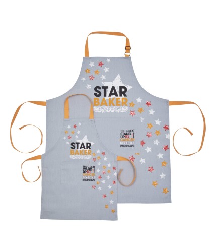 The Great Stand Up To Cancer Bake Off 2023 Star Baker Adult & Kid Apron Bundle