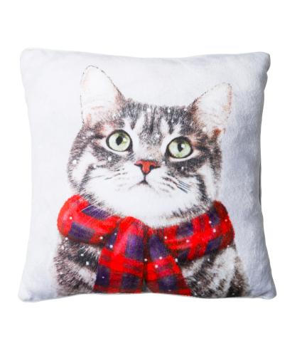 Small Winter Cat Cushion