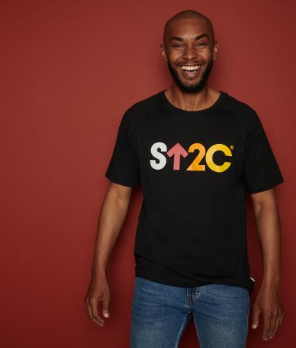 Stand Up To Cancer Men's Short Logo Black T-shirt