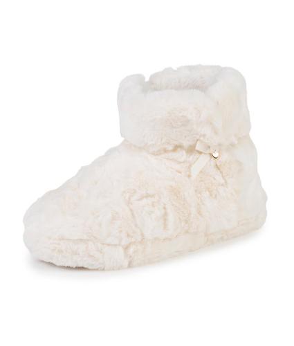 totes Fluffy Booties in Cream 