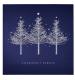 Blue Trio of Sparkly Trees Welsh Christmas Card - Pack of 10