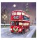Festive London Bus Christmas Cards - Pack of 10