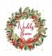 Ornate Wreath Welsh Bilingual Christmas Cards - Pack of 10