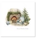 Log Fire Burning Christmas Cards - Pack of 10