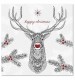 Geometric Stag Christmas Cards - Pack of 10
