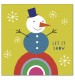 Rainbow Kids Christmas Cards - Snowman design