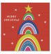 Rainbow Kids Christmas Cards - Christmas tree design