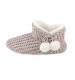 Totes Chenille Ladies Knitted Booties - Pink