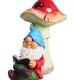 Garden Gonk Gnome Reading a Book Under a Mushroom