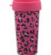 Breast Cancer Awareness Pink Animal Print Travel Cup