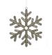 Silver Beaded Hanging Snowflake Decoration