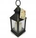 Flickering LED Candle Lantern with Timer Function - Black