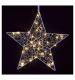 Silver & Warm White LED Star Hanging Decoration