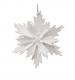 Sparkling Snowflake Hanging Decoration - White