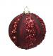 Red, Gold & Green Glass Baubles - Red