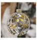 White & Gold Glass Baubles - Gold