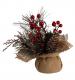 Red and Green Foliage Table Decoration