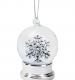 Silver Snowflake Snow Globe Hanging Decoration