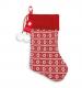 Red & White Snowflake Knitted Stocking