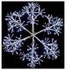 Premier 60cm Silver Starburst Snowflake LED Decoration