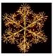 Premier 90cm Gold Starburst Snowflake LED Decoration