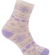 Totes Ladies Sparkling Chenille & Fair Isle Socks Twin Pack - Lilac