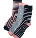 Totes Ladies Ankle Socks 3 Pack - Spots & Stripes