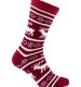 Totes Toasties Men's Chunky Reindeer Fair Isle Slipper Socks - Red