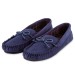 Totes Men's Suedette Moccasin Slippers - Navy S