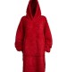 Super Size Fleece Hoodie - Red