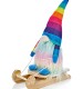 Premier Rainbow Gonk Gnome on Sleigh LED Lit Decoration