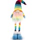 Premier Rainbow Light Up Standing Gnome Decoration