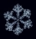 Premier 90cm Silver Starburst Snowflake LED Decoration