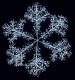 Premier 1.2m Silver Starburst Snowflake LED Decoration