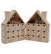 Lit White Wooden Advent Book House with Village Scene