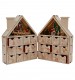 Lit White Wooden Advent Book House with Village Scene