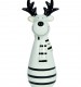 Black & White Reindeer Ornament
