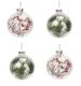 Clear Glass Assorted Christmas Baubles - Set of 4