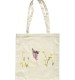 Floral Bumblebee Cotton Tote Bag