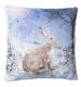 Large Winter Hare LED Cushion