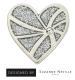 Silver Heart Pin Badge designed by Suzanne Neville, Cancer Research UK