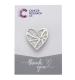 Silver Heart Pin Badge