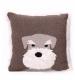 Scotty Dog Taupe Cushion
