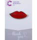 Red Lips Pin Badge Wedding Favour