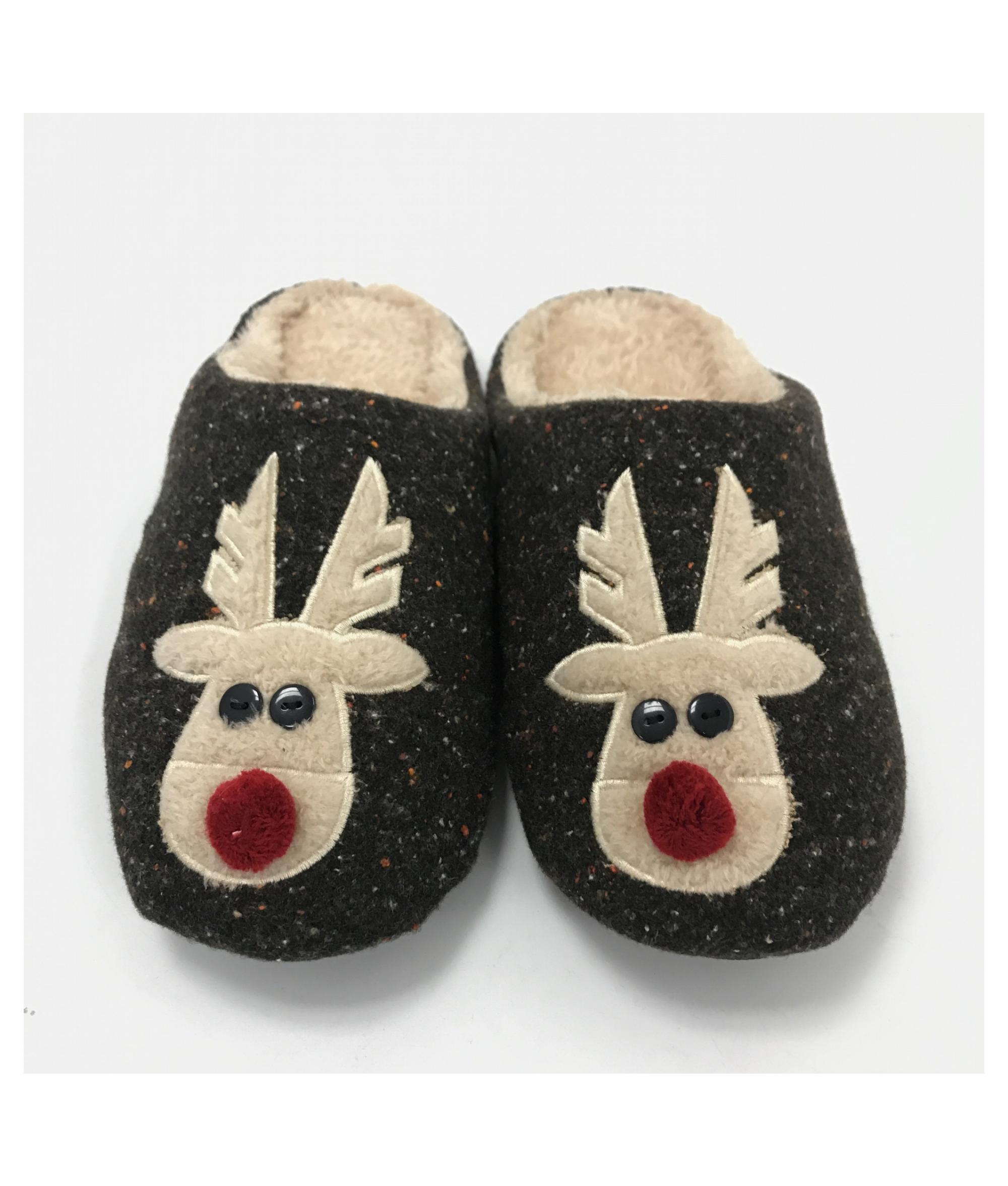 mens reindeer slippers